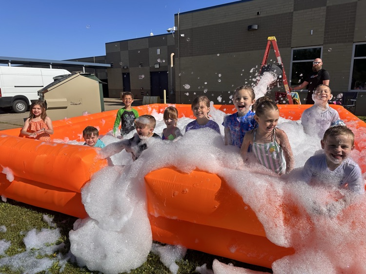 Mrs. Duckworth’s class in the foam pit