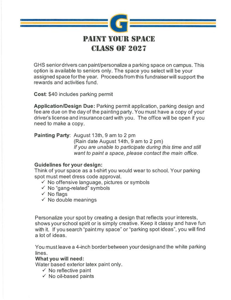 Paint Your Space information page 1