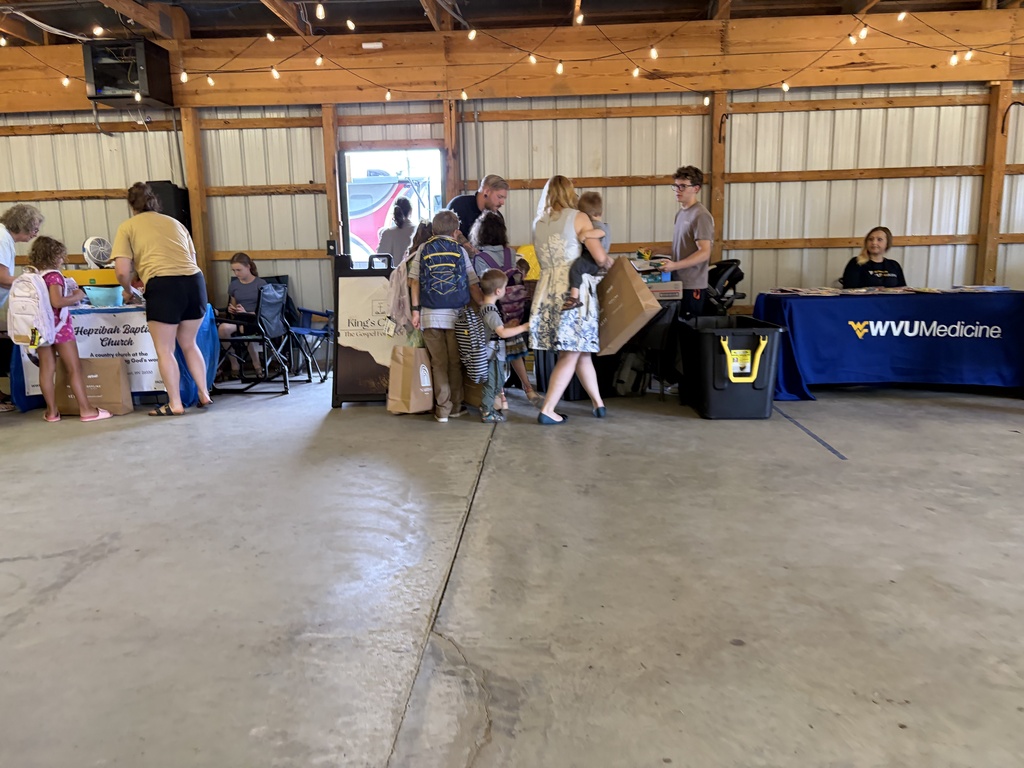 students and families visiting local community partners and resources