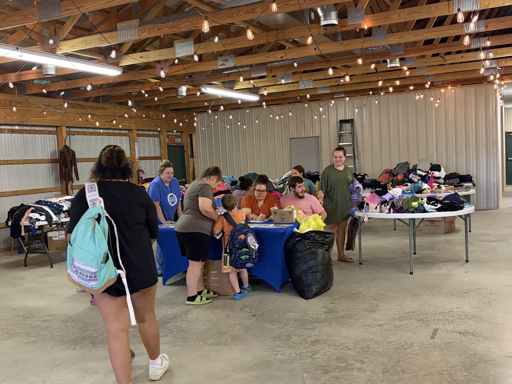 students and families visiting local community partners and resources
