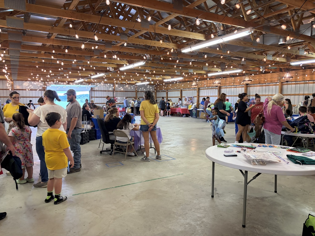 students and families visiting local community partners and resources