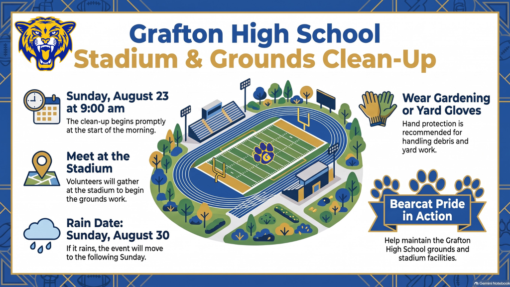 GHS Stadium and Grounds Clean-up on 8/23/26