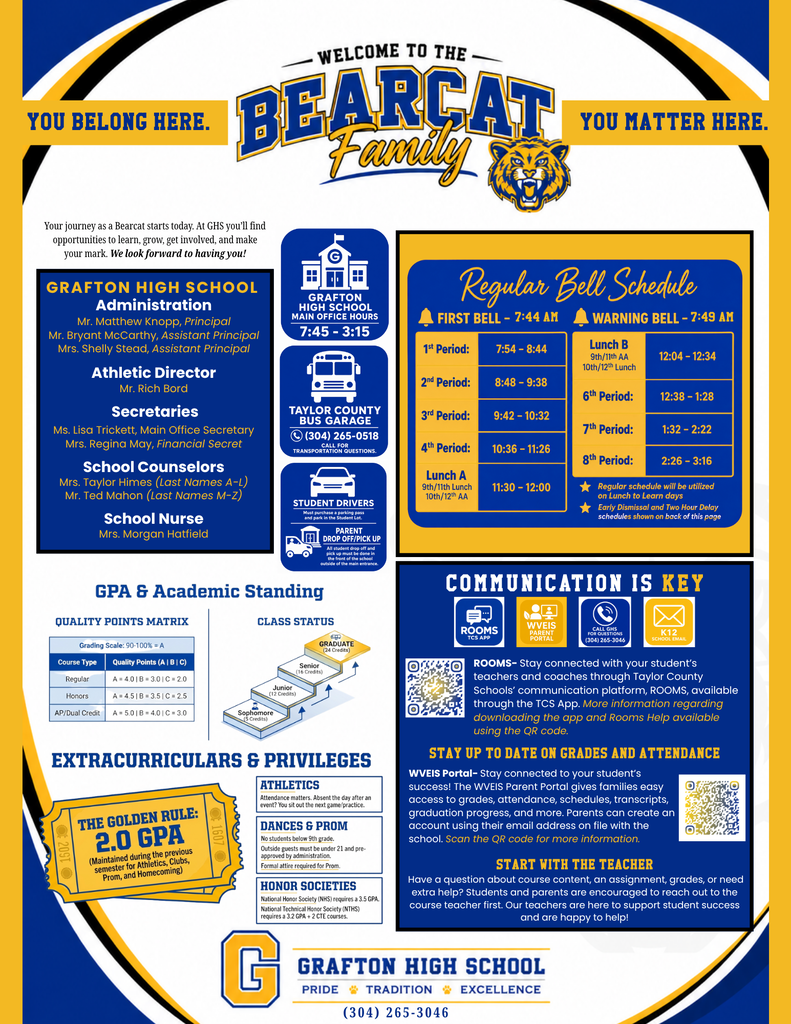 GHS Back to School Information