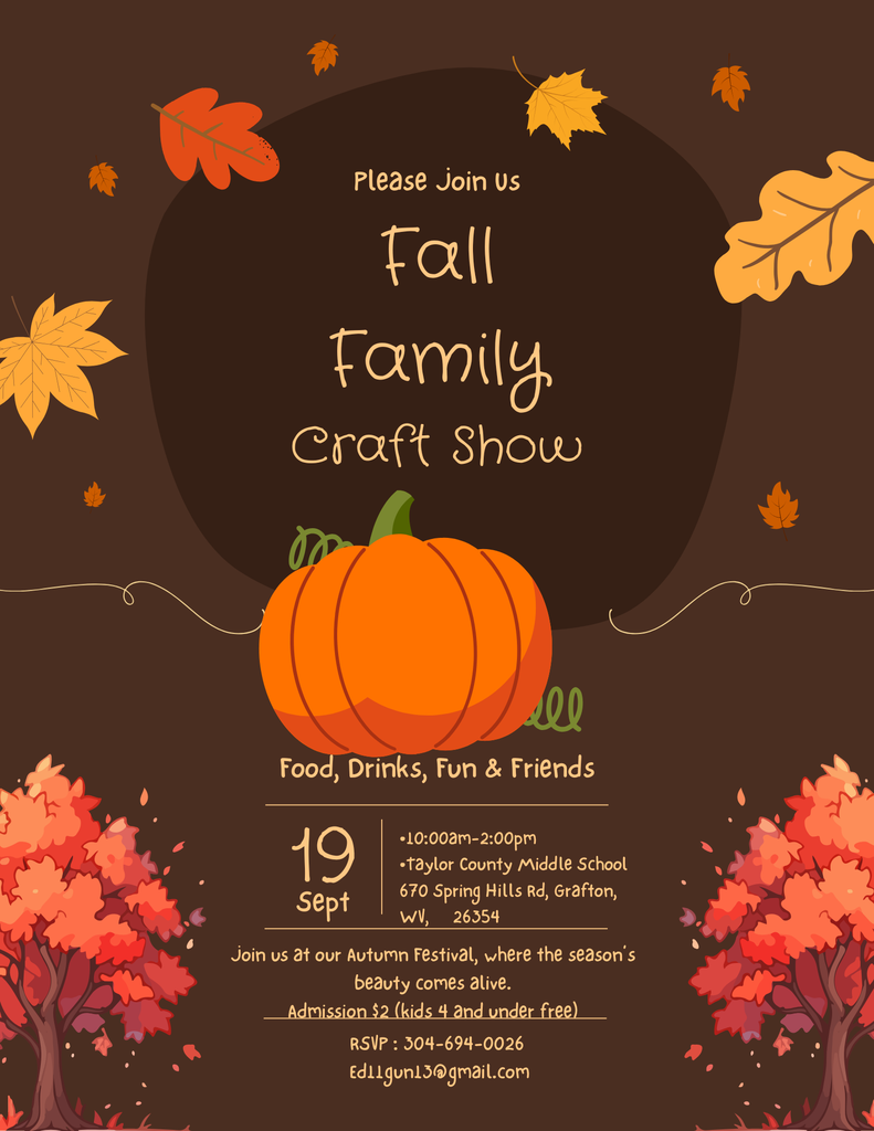 Fall Family Craft Show Inforgraphic