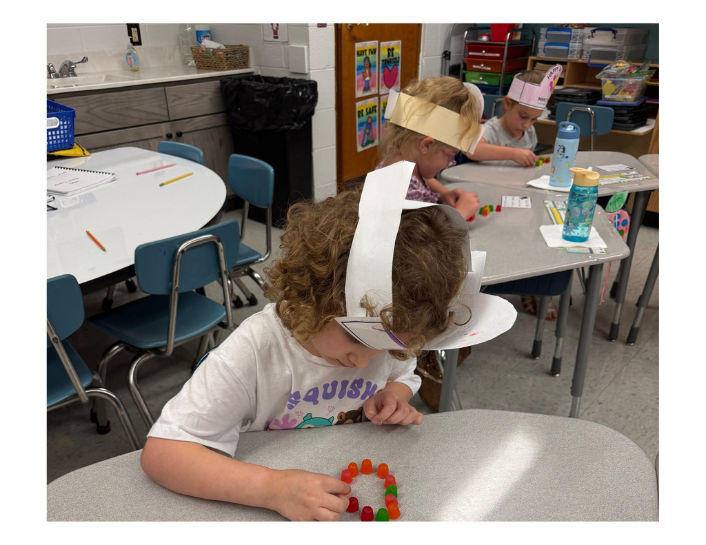 Student builds structure.