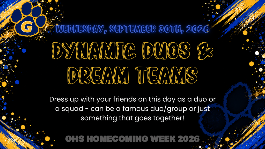Dynamic Duos and Dream Teams is the theme for Wednesday 