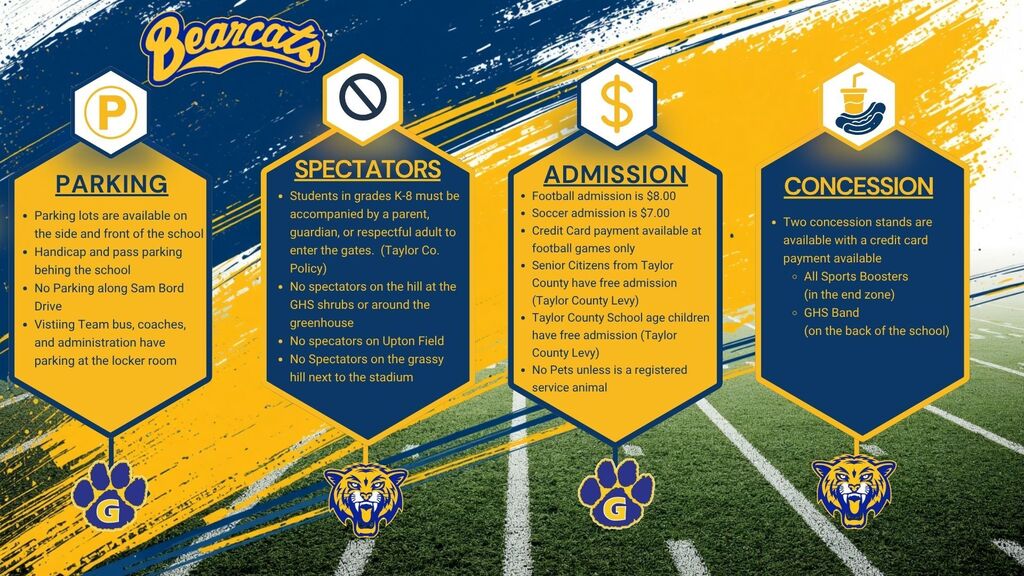 GHS Football games information