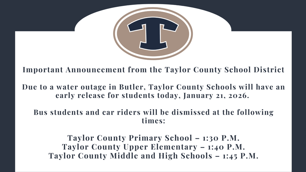 Important Announcement from Taylor County School District