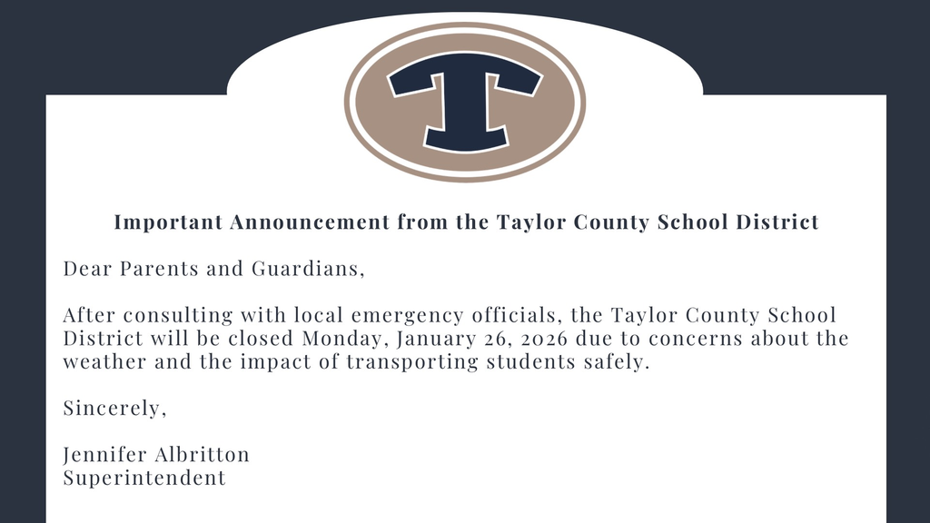 Important Announcement from the Taylor County School District