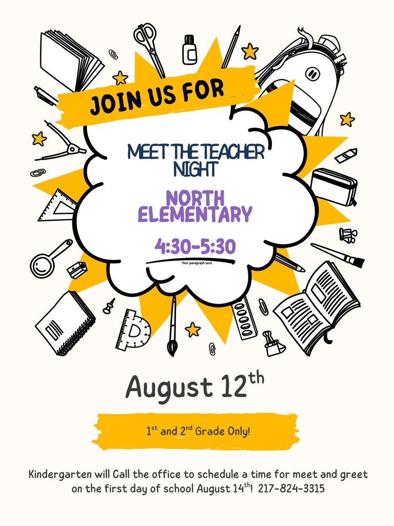 North School = Meet the Teacher Night Announcement