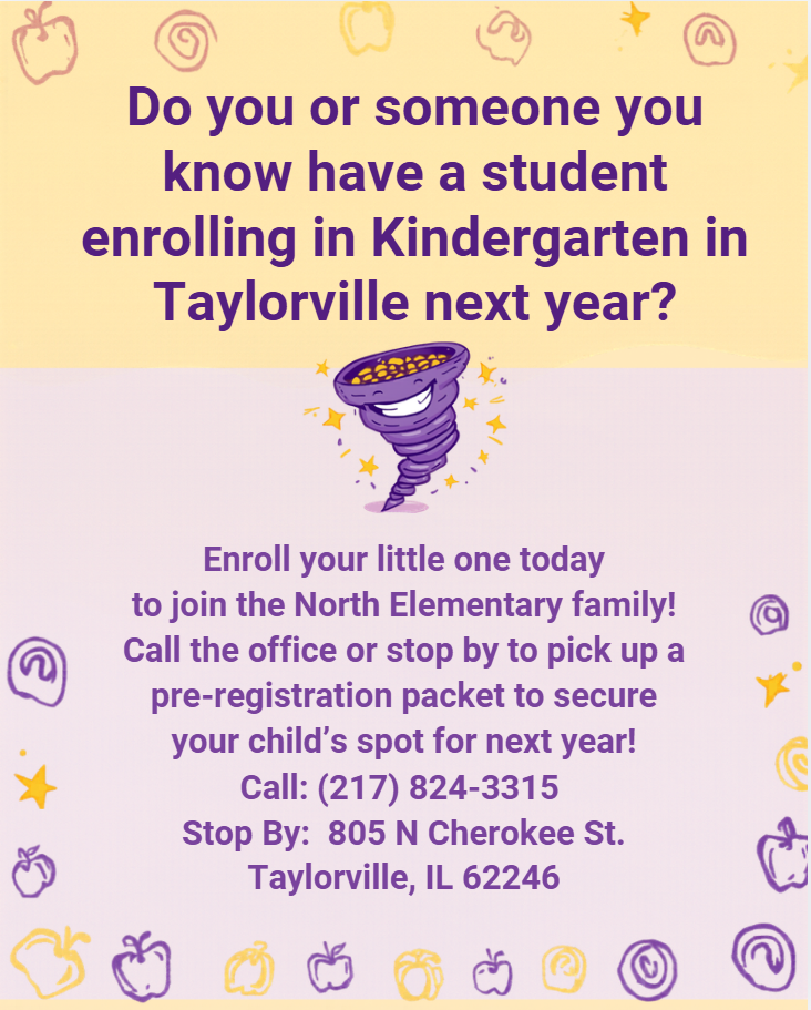 kindergarten pre-registration reminder