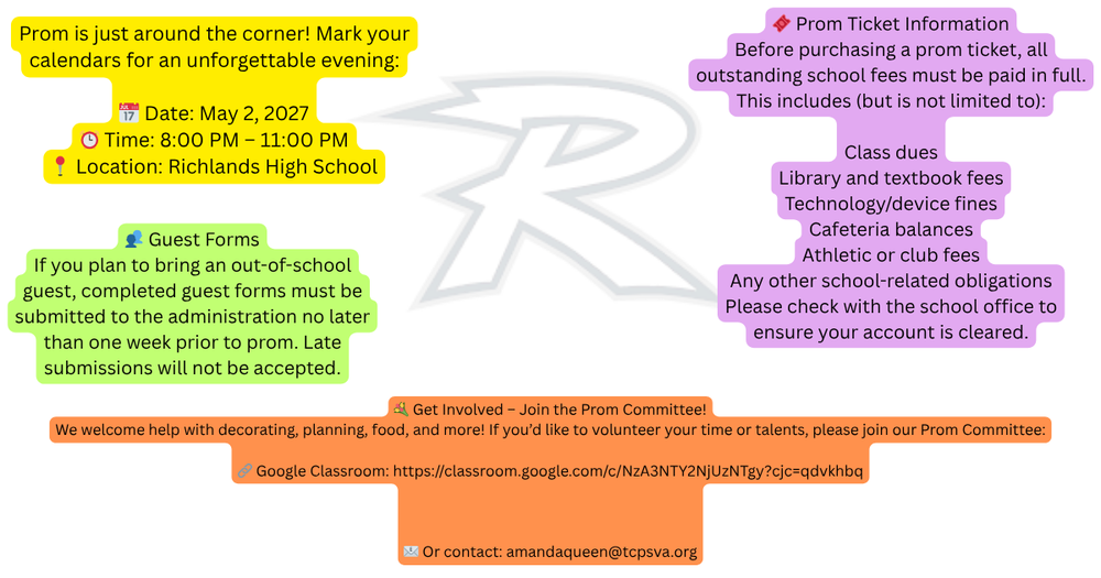 RHS Prom Information