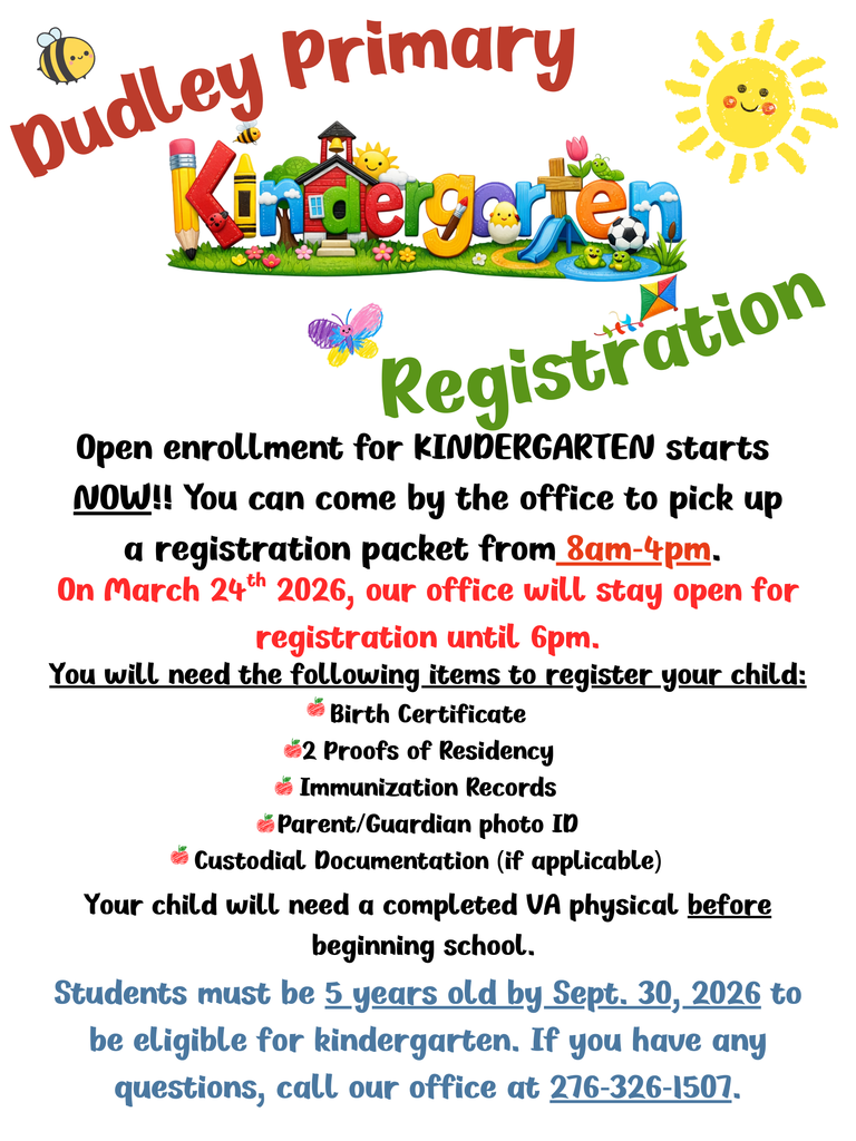 Kindergarten Registration open NOW!