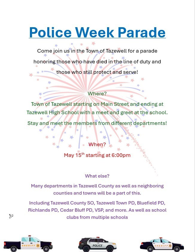 Police Week Parade May 15, 2026 at 6:00 pm