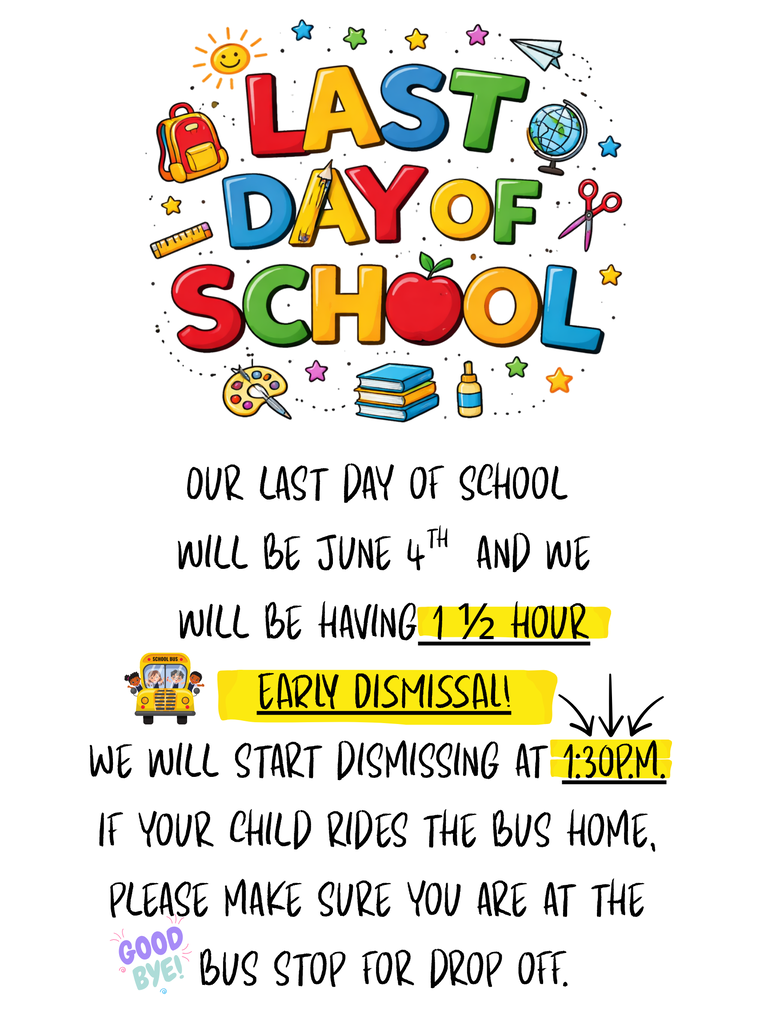 Last day of school info