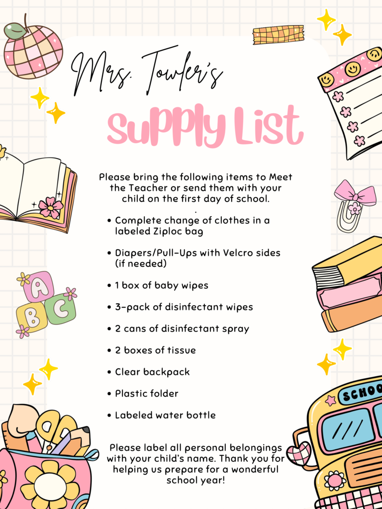 Towler's supply list