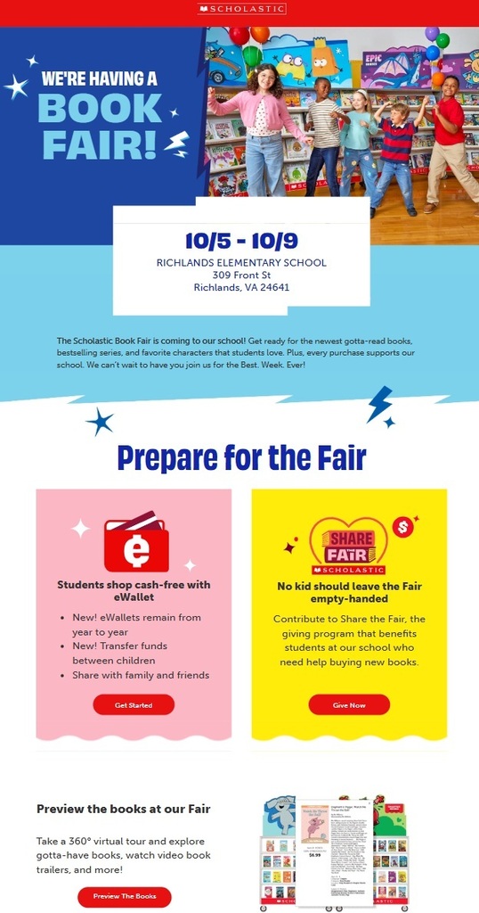 RES FALL 2026 Book Fair will be October 5-9, 2026