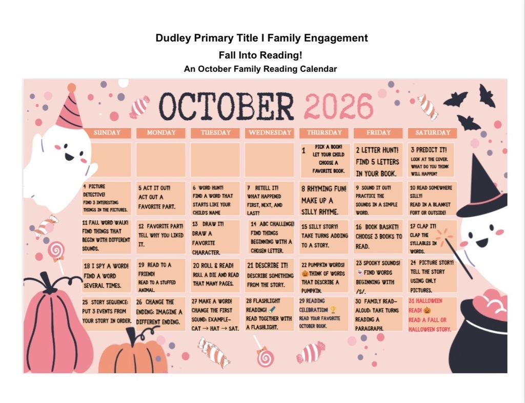 October reading activities
