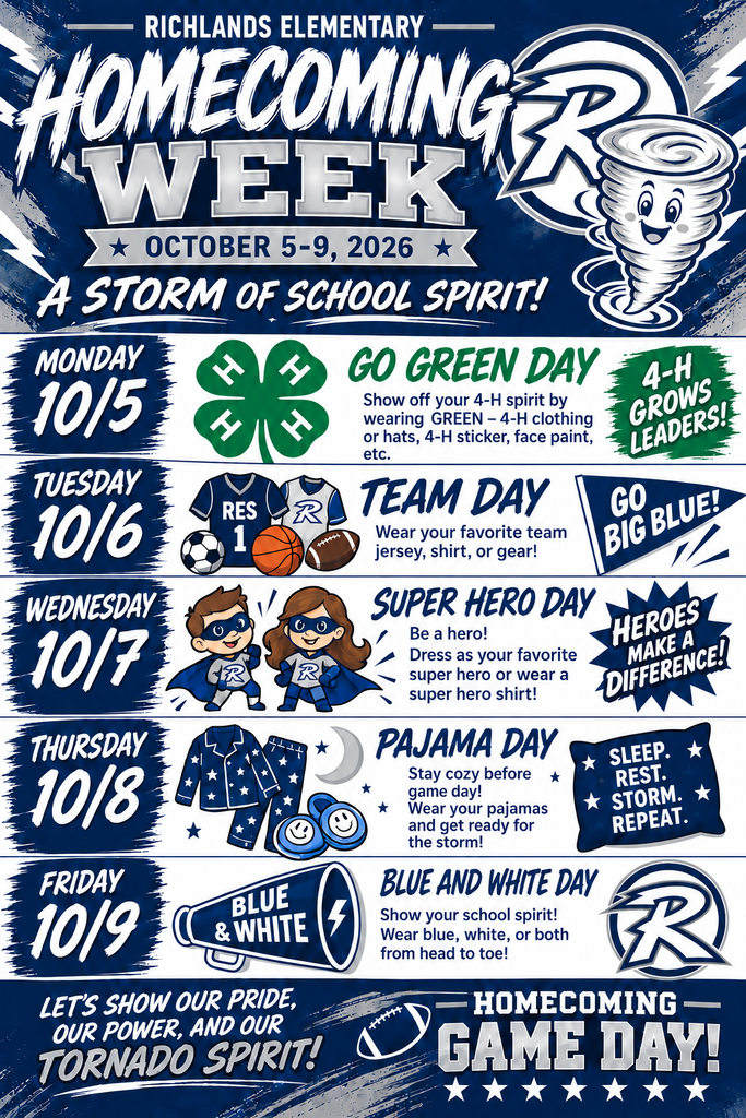 RES Homecoming Week October 5-9, 2026