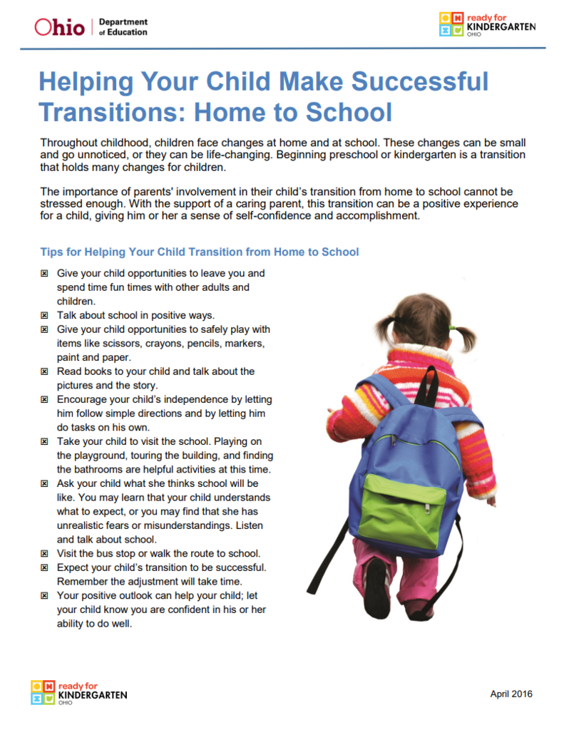 kindergarten successful transition