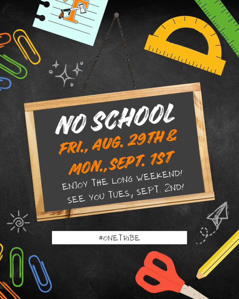 Enjoy the long weekend! School Calendar https://5il.co/396na #tecumsehpublicschools #onetribe