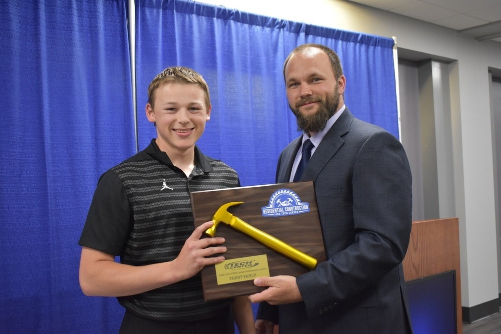 Congratulations to Trent Fahle, who was named the LISD Tech Center’s 2026 Gold Hammer Award winner! 🔨🏆 Trent’s passion for the building trades, dedication to the Residential Construction program, and commitment to hands-on learning helped him stand out among an outstanding group of candidates. We are proud of Trent and all four students recognized for representing the future of the skilled trades in Lenawee County. Congratulations to Trent and to all of this year’s Gold Hammer candidates on an incredible accomplishment! #onetribe