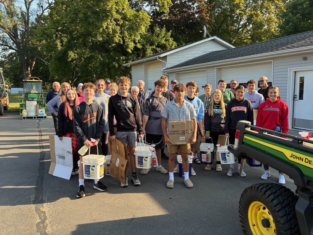 TMS 8th grade students, along with their teacher and veteran Scott McCarley, recently visited Brookside Cemetery to clean veteran headstones and those of their families. The 8th graders are studying the Civil War this year and will be visiting Gettysburg and Arlington National Cemetery in the spring.  Principal Hoag arranged today's experience in partnership with Tecumseh Kiwanis, Brookside Cemetery staff, and Kyle Hamlin, a THS graduate and member of Team Red White and Blue. Local veterans from Underwood-Orr Post also spoke to the students and assisted with the project, along with Macon resident Turk Griffin, who instructed the students on proper stone cleaning techniques.