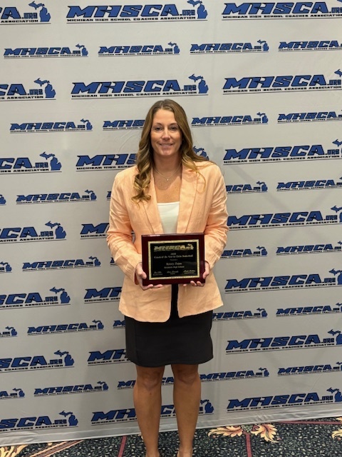 🏀 Congratulations to Coach Kristy Zajac! 🏀 We are proud to share that Kristy Zajac has been recognized with two prestigious coaching awards! 🏆 BCAM (Basketball Coaches Association of Michigan) Coach of the Year — presented at a banquet in Auburn Hills. This honor recognized Coach Zajac as the overall Coach of the Year across all divisions. 🏆 MHSCA (Michigan High School Coaches Association) Coach of the Year — presented this past weekend in Midland. This award is given to one basketball coach in the entire state of Michigan each year. Congratulations, Coach Zajac! 👏