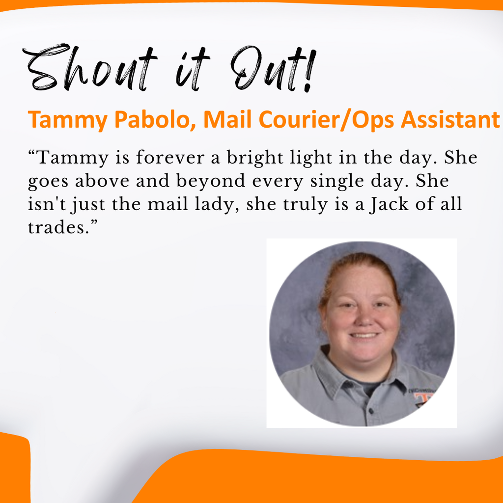 📦📬 Staff Special Delivery Shout-Out! 🌟  A big stamp of appreciation to Tammy Pabolo, Mail Courier & Operations Assistant! 👏  She keeps things moving, sorted, and right on schedule—delivering more than mail, but also reliability, teamwork, and a whole lot of behind-the-scenes magic. ✨  Know a staff member or volunteer who deserves a little extra “first-class” recognition? Give them a shout-out by filling out this quick form: 👉 https://forms.gle/xfdd9L5fHYbqYrVg7  #SpecialDelivery #ShoutitOut #OneTribe​