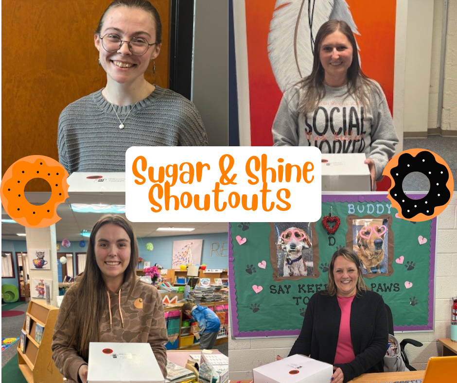 🍭✨ Sugar & Shine Shoutouts! ✨🍭 We’re sprinkling a little extra sweetness and celebrating four staff members who help our district shine bright! These staff members are the real treat and we are so lucky to have them! •	Caroline Moore, IT Service Manager •	Amber Sellers, LISD Social Worker •	Rhae Russell, Sutton ELC Library Media Assistant & Childcare Provider •	Nicole Kinnick, TMS Attendance Secretary 💡 Know a staff member or volunteer who deserves a little sugar and shine? Submit a shoutout here: https://forms.gle/4j3zCxc4XzQRYKPQA