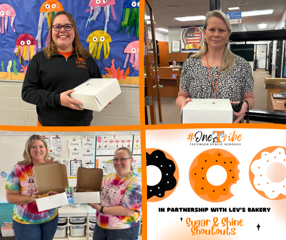 We doughnut know what we’d do without these sweet stars 🍩✨  A big THANK YOU to Deb Followell, TMS Counselor, Kim Irish, THS Principal, Carrie Northrup, Kindergarten Teacher, and Rachel Oliver, Talent Together Apprentice Teacher, for rising to the occasion every day!  Know someone who deserves a hole lot of appreciation? Use the link to nominate a staff member or volunteer: https://forms.gle/KUm7uCG4vh6566D16  #SugarAndShine #DonutStopBelieving #OneTribe