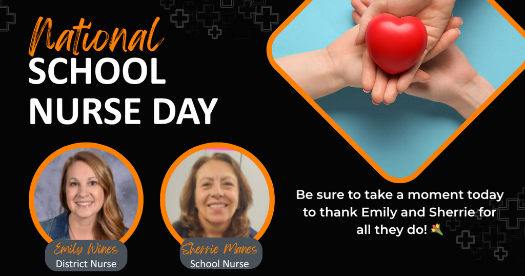 Happy National School Nurse Day! 🩺🧡  You’re the first aid to every problem and the second-to-none hero of our halls! Whether it’s a scrape, a sniffle, or a tough day, you always have the right remedy and the kindest care.  Thanks for keeping our district in mint condition, checking all the right boxes, and never missing a beat. We’re syringe-ly grateful for all you do!  #onetribe