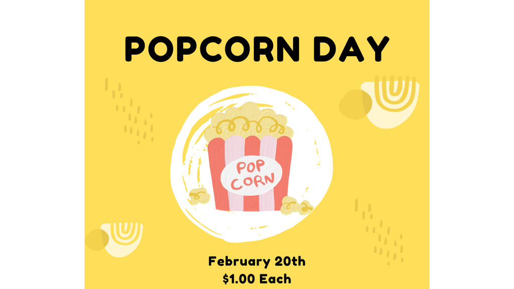 Yellow Cute Popcorn Day Facebook Post (1920 x 1080 px)