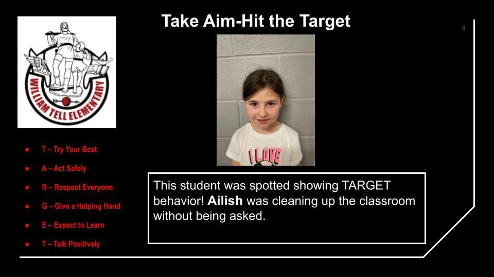 August Take Aim Winners