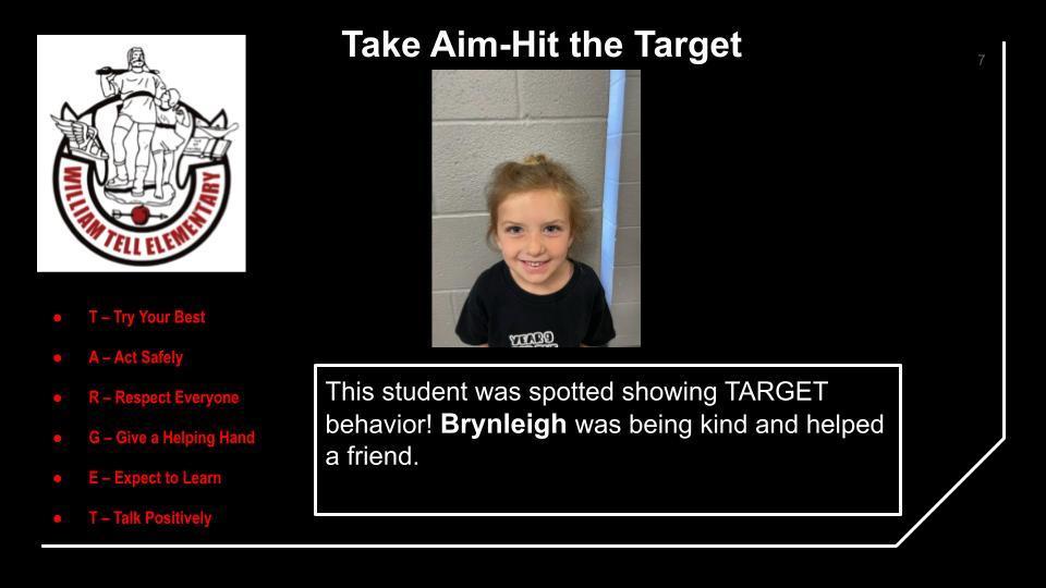 August Take Aim Winners