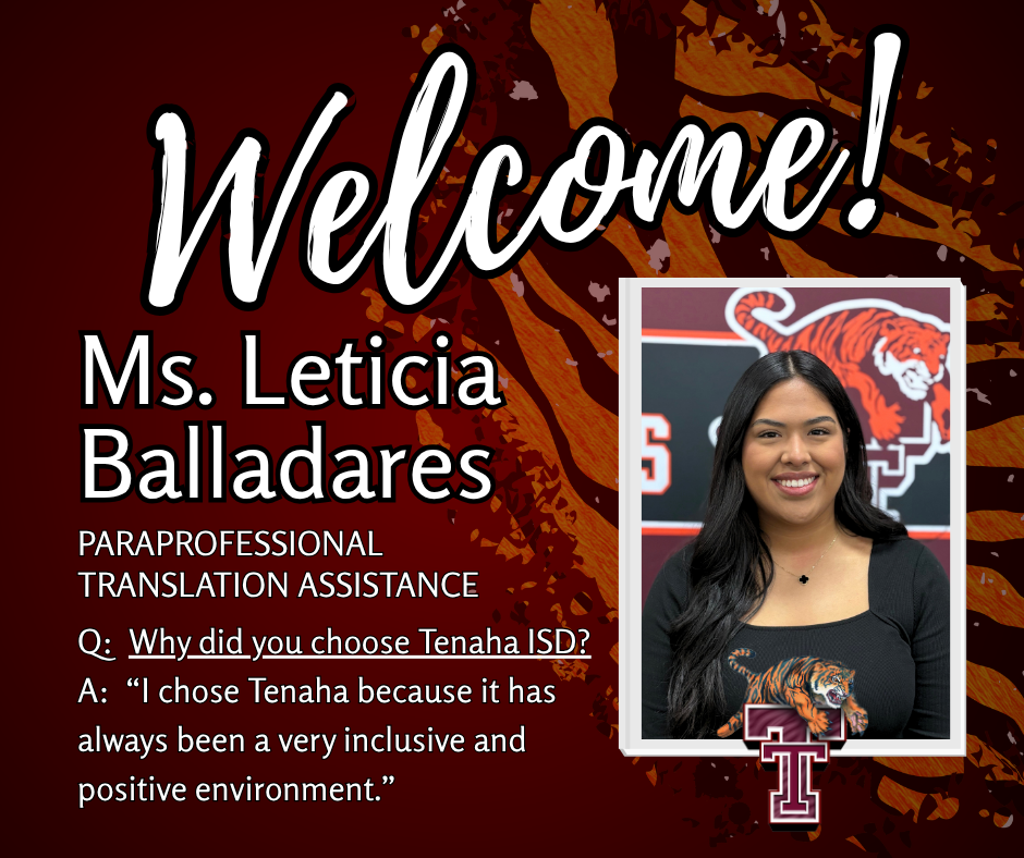 Welcome Leticia Balladares, paraprofessional and translation assistance