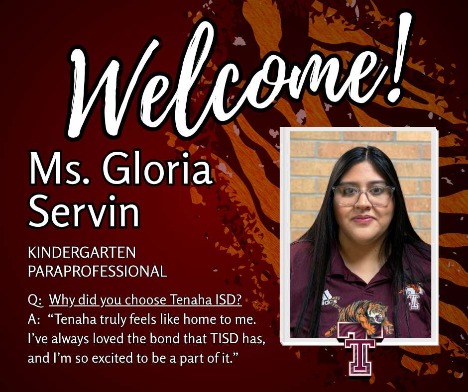 Welcome Gloria Servin, Kindergarten Paraprofessional