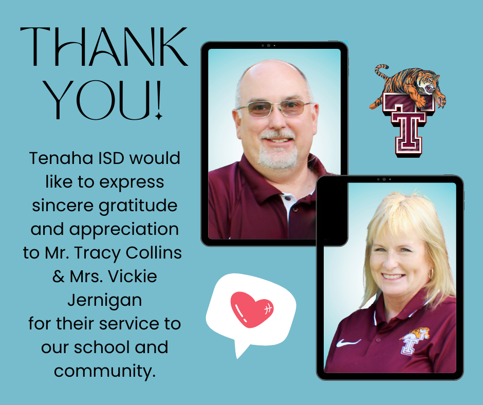 Thank you to Tracy Collins and Vickie Jernigan, retiring school board members