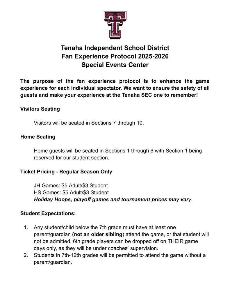 TISD Basketball Fan Experience 25/26 - Eng pg 1 of 2
