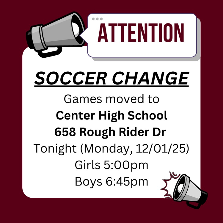 soccer game location change