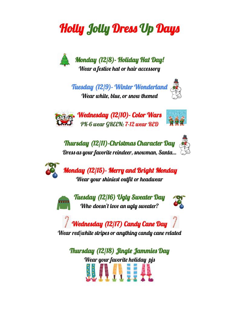 Holly Jolly Dress Up Days 2025