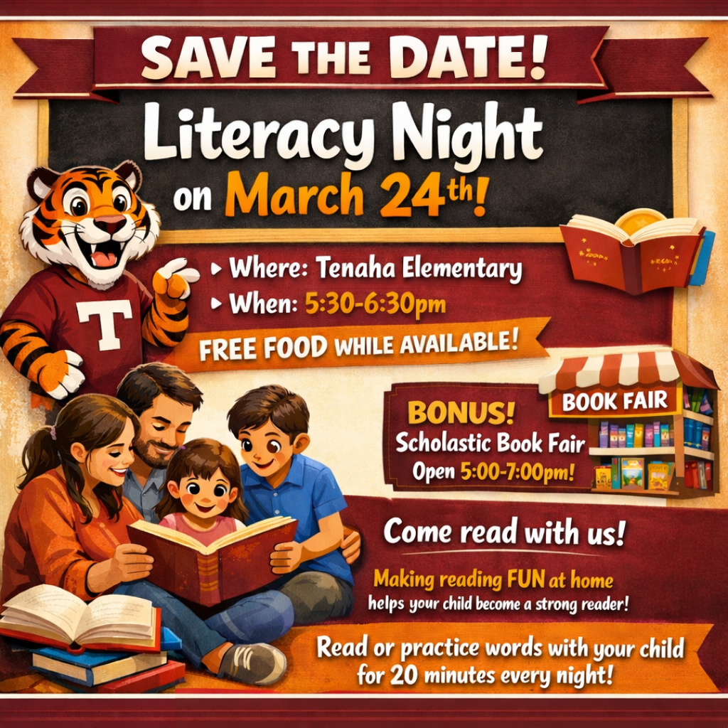 Save the date: Literacy Night, March 24th - Tenaha Elementary