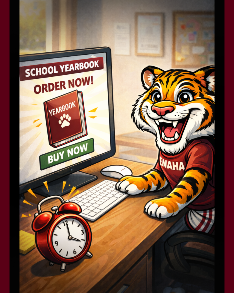 Bossy the Tiger orders yearbook online