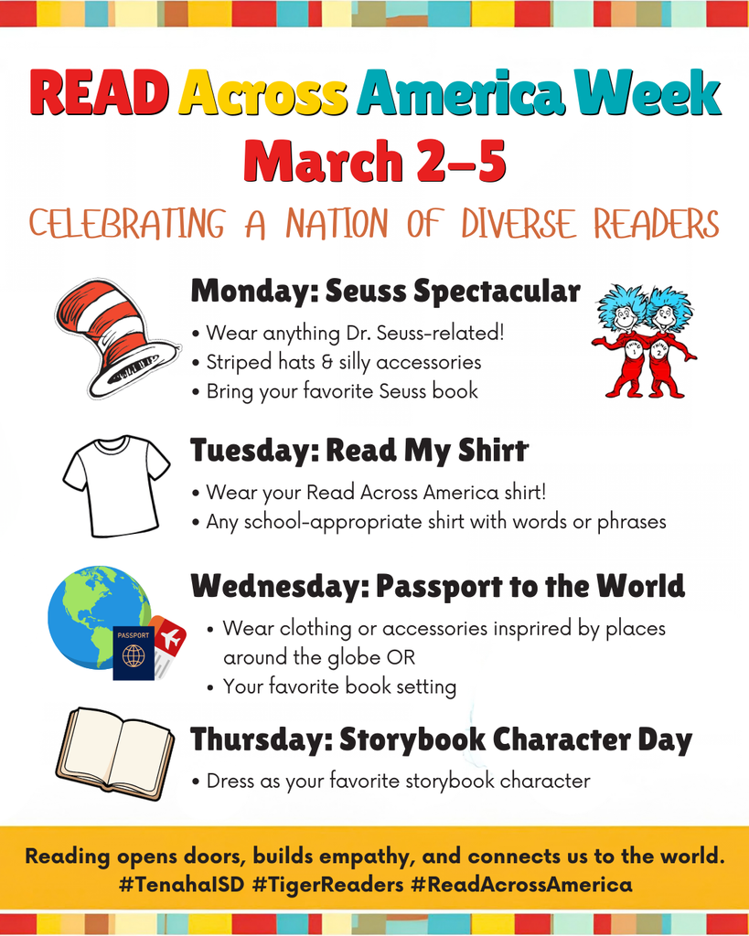 Read Across America, March 2-5: Dress Up Days