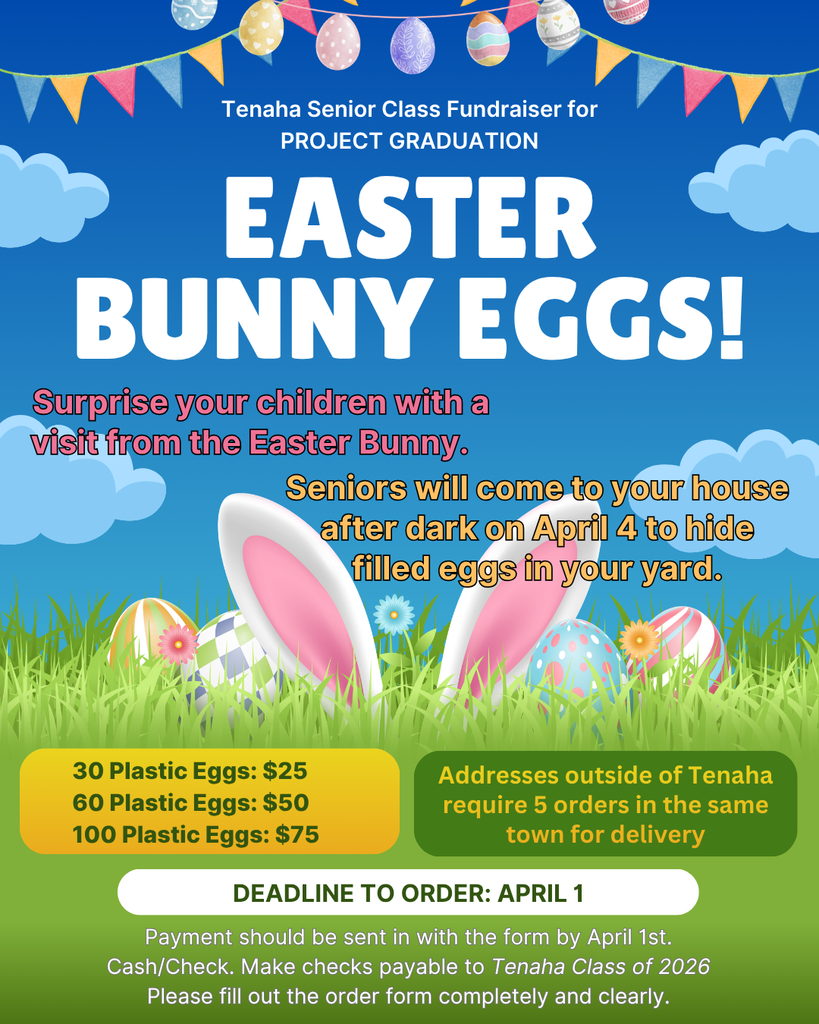 Senior Class Easter Bunny Eggs Flyer