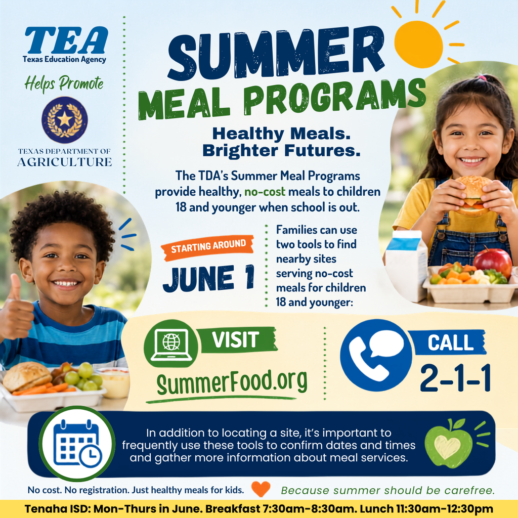 TEA and Tx Dept of Agriculture - Summer Meal Program