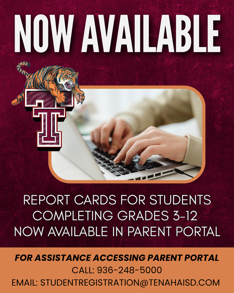 Report Cards now available in Parent Portal for 3rd-12th grade students.