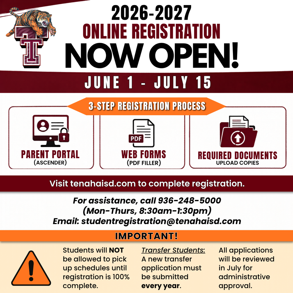 Online Registration for 26/27 Now Open