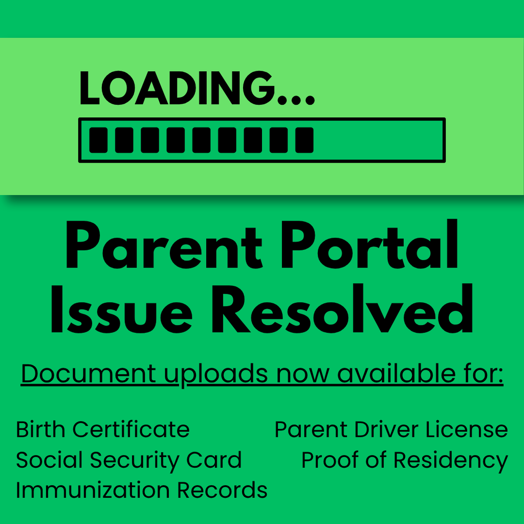 Parent Portal - Issue Resolved