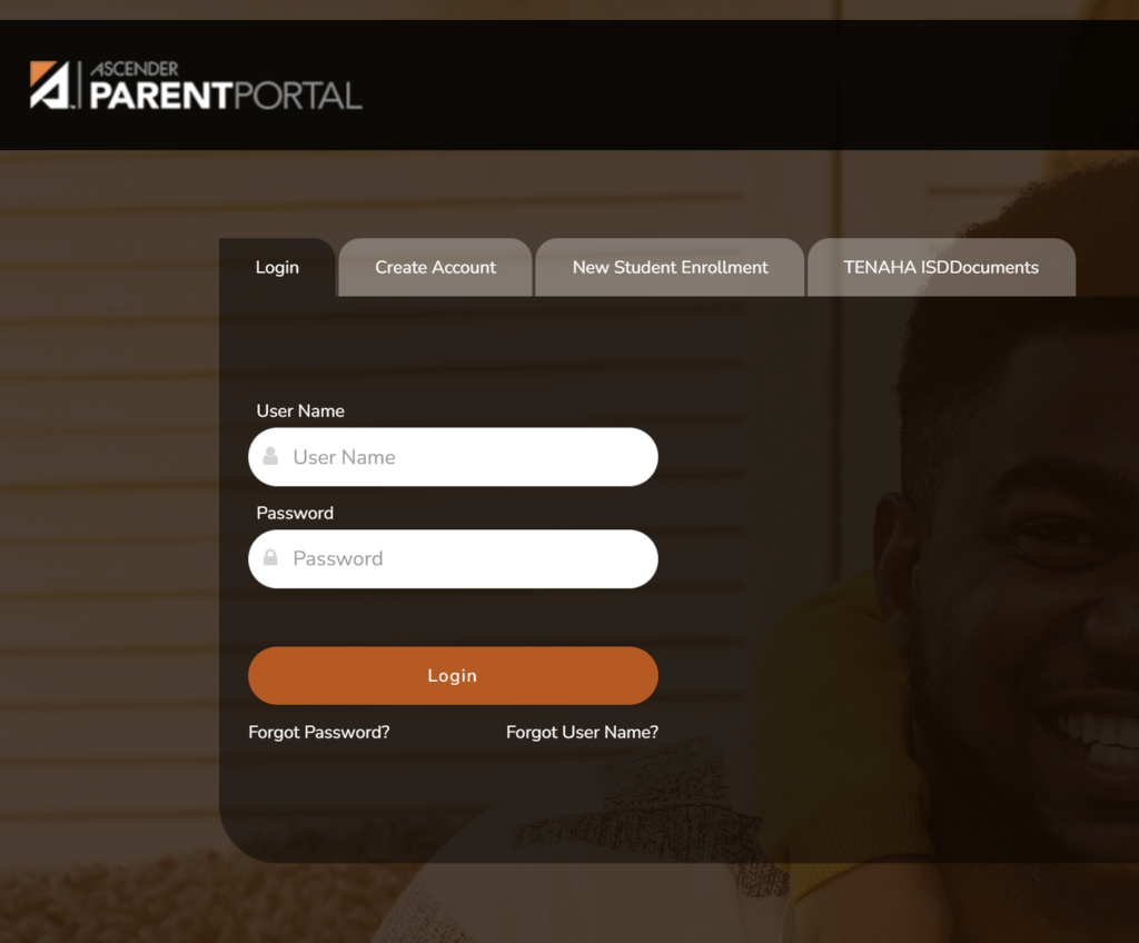 Ascender Parent Portal - Sign in sample